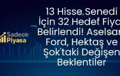 13 Hisse Senedi İçin 32 Hedef Fiyat Belirlendi! Aselsan, Ford, Hektaş ve Şok’taki Değişen Beklentiler