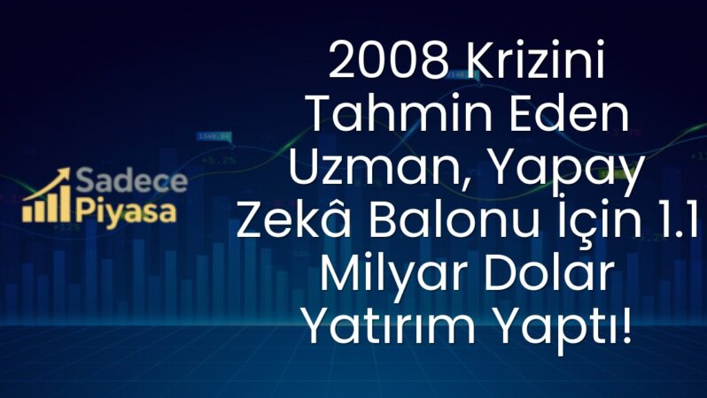 2008 Krizini Tahmin Eden Uzman, Yapay Zekâ Balonu İçin 1.1 Milyar Dolar Yatırım Yaptı!