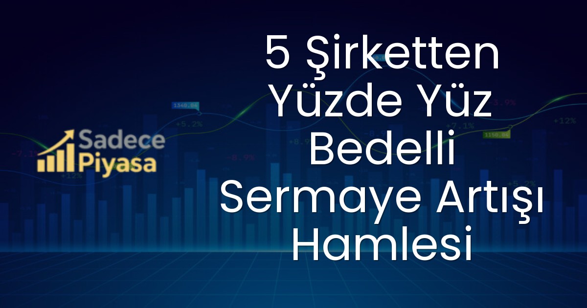 5 Şirketten Yüzde Yüz Bedelli Sermaye Artışı Hamlesi