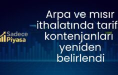 Arpa ve mısır ithalatında tarife kontenjanları  yeniden belirlendi