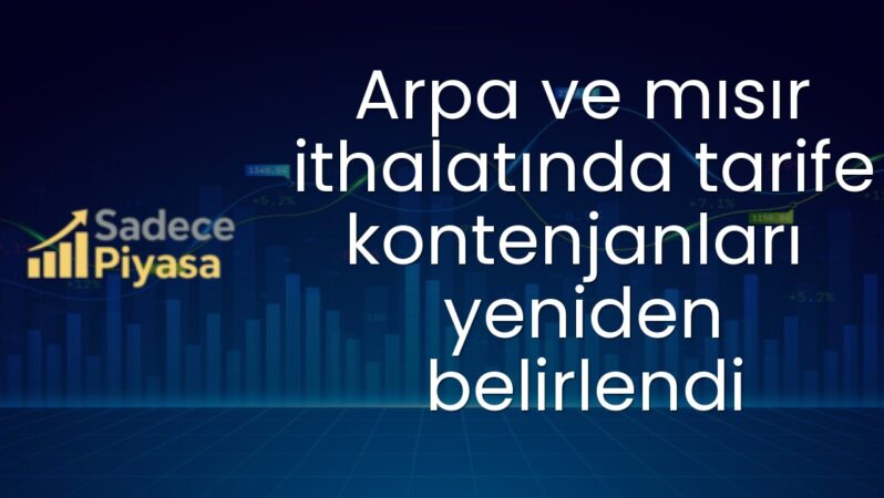 Arpa ve mısır ithalatında tarife kontenjanları  yeniden belirlendi