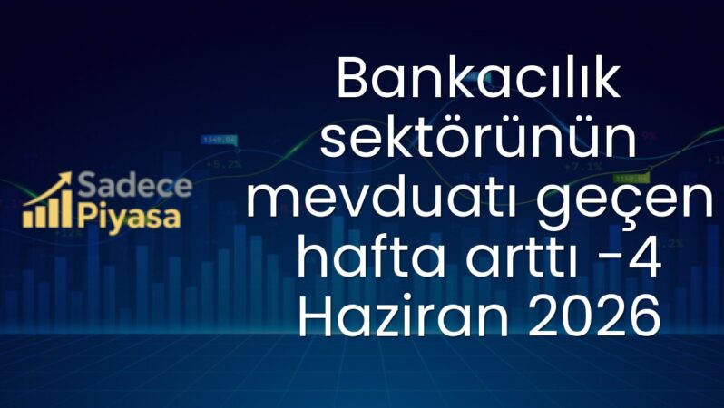Bankacılık sektörünün mevduatı geçen hafta arttı -4 Haziran 2026
