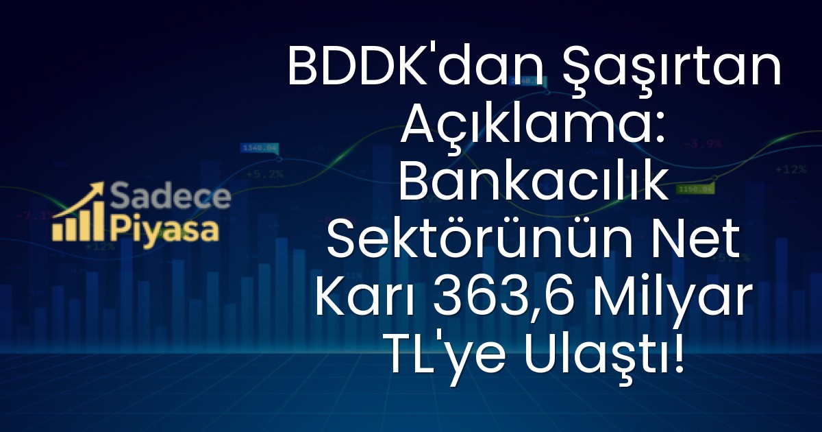 BDDK’dan Şaşırtan Açıklama: Bankacılık Sektörünün Net Karı 363,6 Milyar TL’ye Ulaştı!