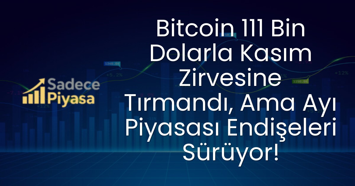 Bitcoin 111 Bin Dolarla Kasım Zirvesine Tırmandı, Ama Ayı Piyasası Endişeleri Sürüyor!