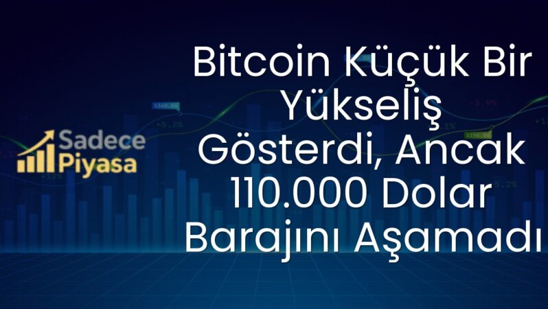 Bitcoin Küçük Bir Yükseliş Gösterdi, Ancak 110.000 Dolar Barajını Aşamadı