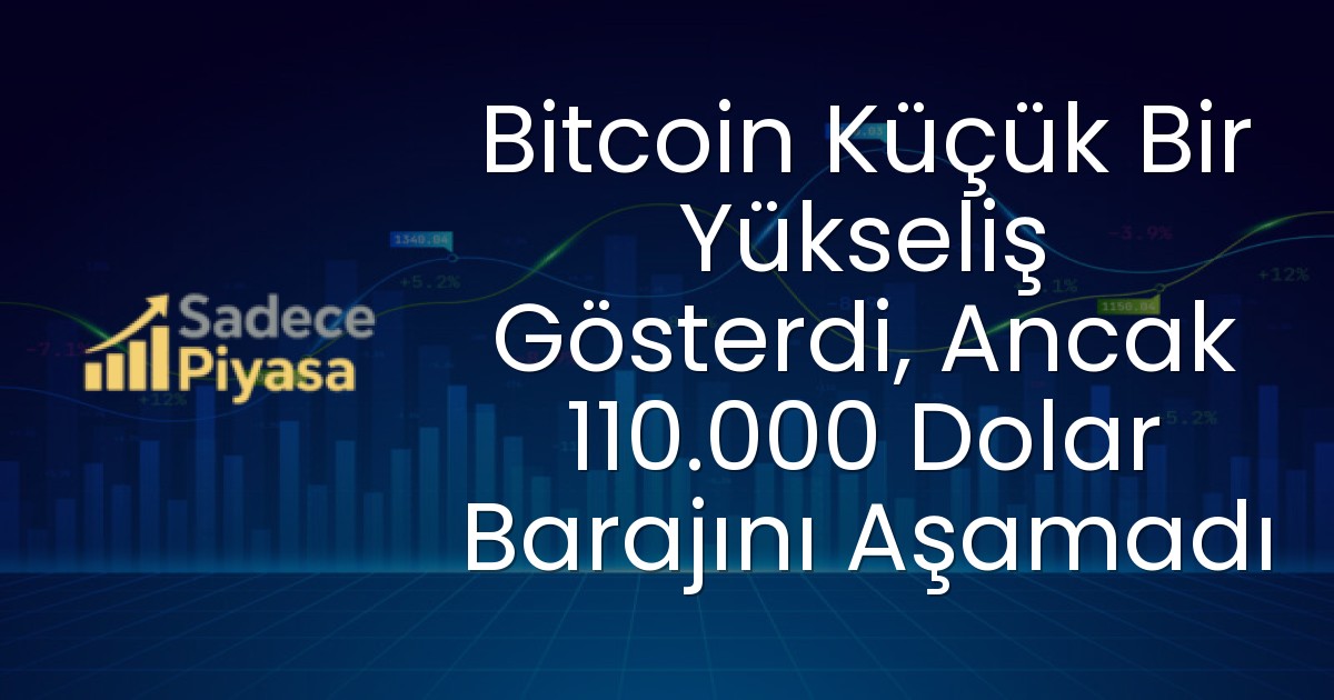 Bitcoin Küçük Bir Yükseliş Gösterdi, Ancak 110.000 Dolar Barajını Aşamadı
