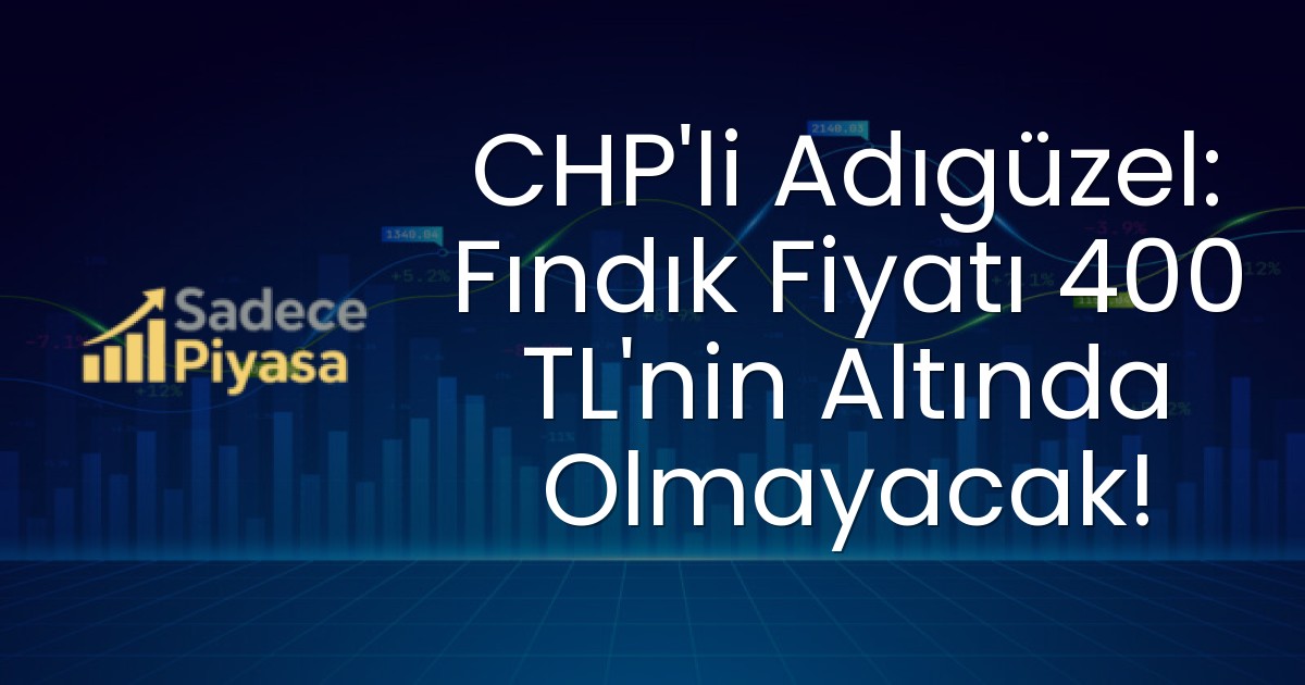 CHP’li Adıgüzel: Fındık Fiyatı 400 TL’nin Altında Olmayacak!