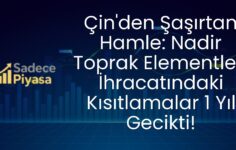 Çin’den Şaşırtan Hamle: Nadir Toprak Elementleri İhracatındaki Kısıtlamalar 1 Yıl Gecikti!