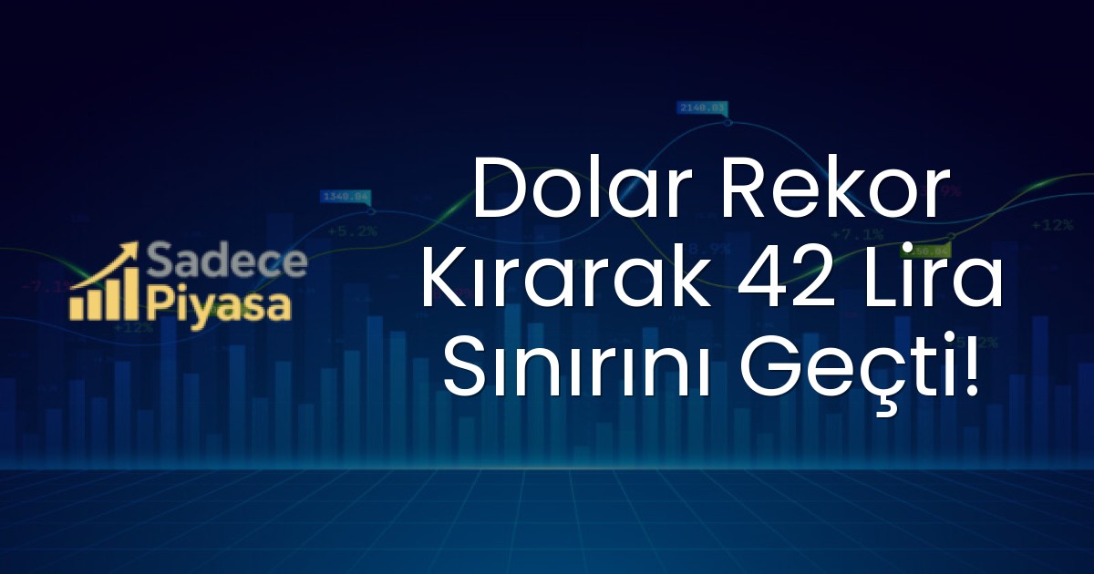 Dolar Rekor Kırarak 42 Lira Sınırını Geçti!