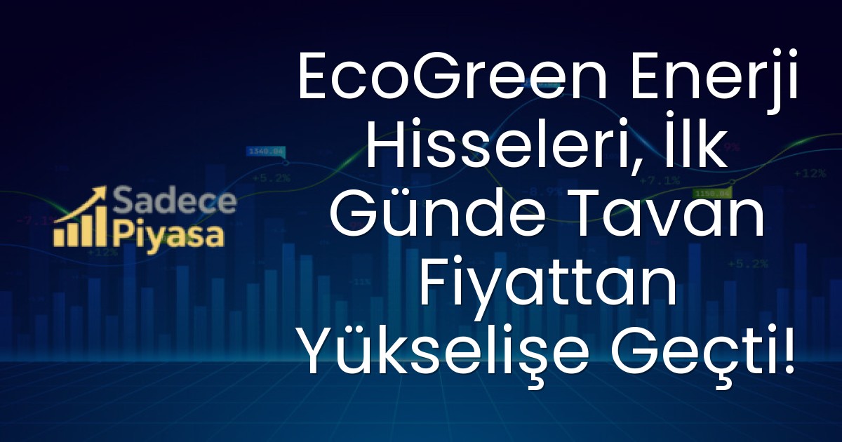 EcoGreen Enerji Hisseleri, İlk Günde Tavan Fiyattan Yükselişe Geçti!