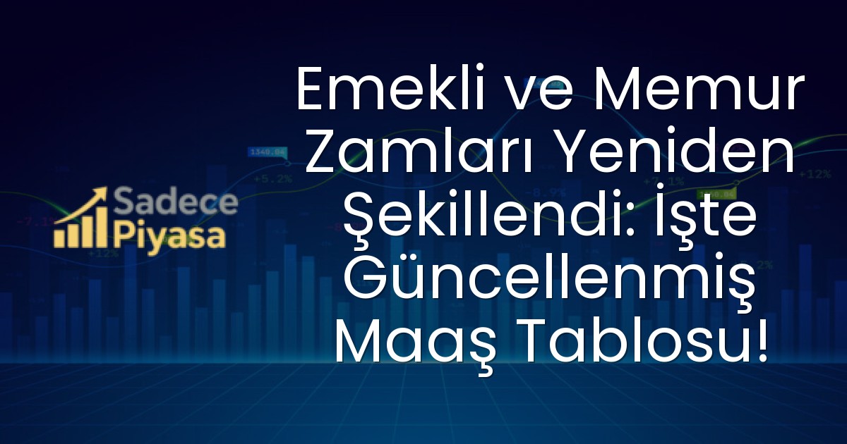Emekli ve Memur Zamları Yeniden Şekillendi: İşte Güncellenmiş Maaş Tablosu!