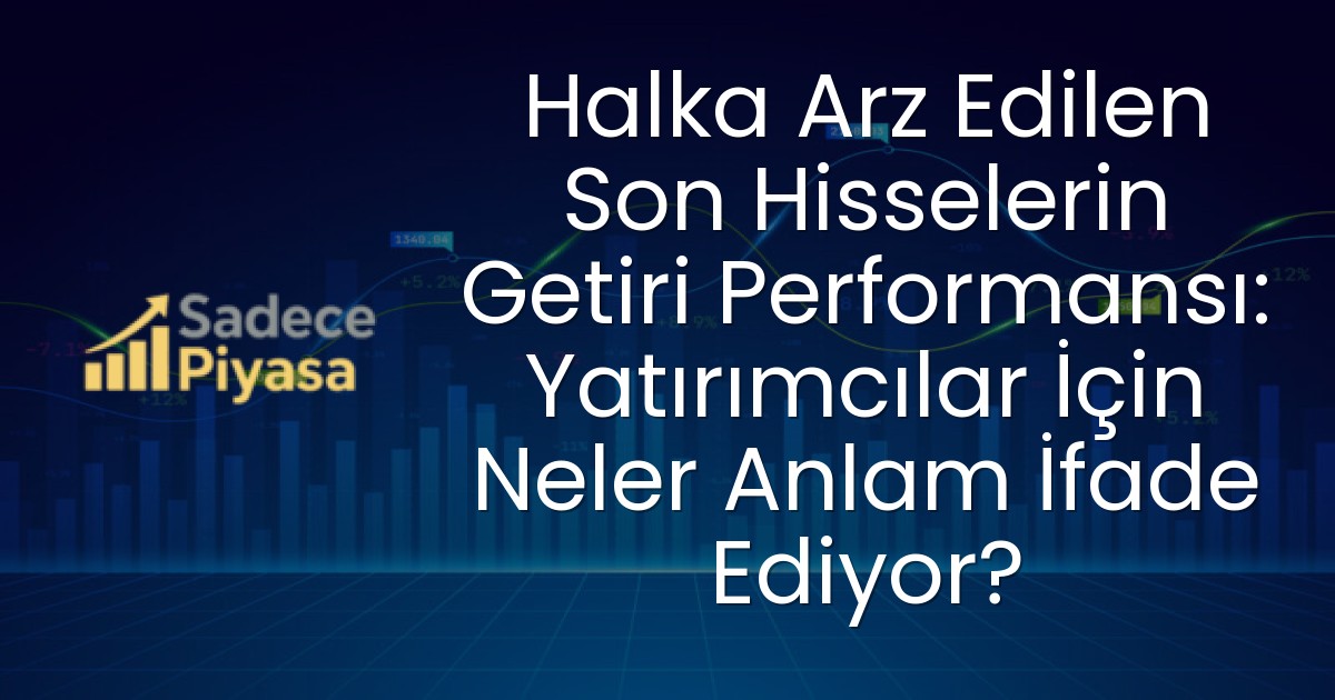 Halka Arz Edilen Son Hisselerin Getiri Performansı: Yatırımcılar İçin Neler Anlam İfade Ediyor?