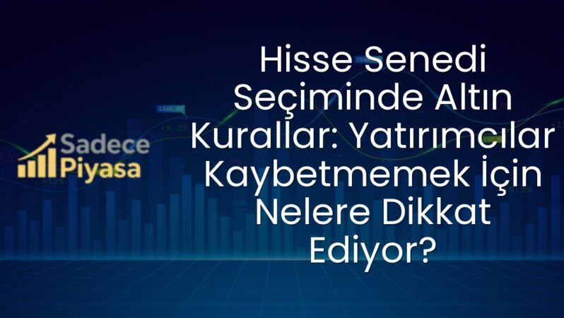 Hisse Senedi Seçiminde Altın Kurallar: Yatırımcılar Kaybetmemek İçin Nelere Dikkat Ediyor?