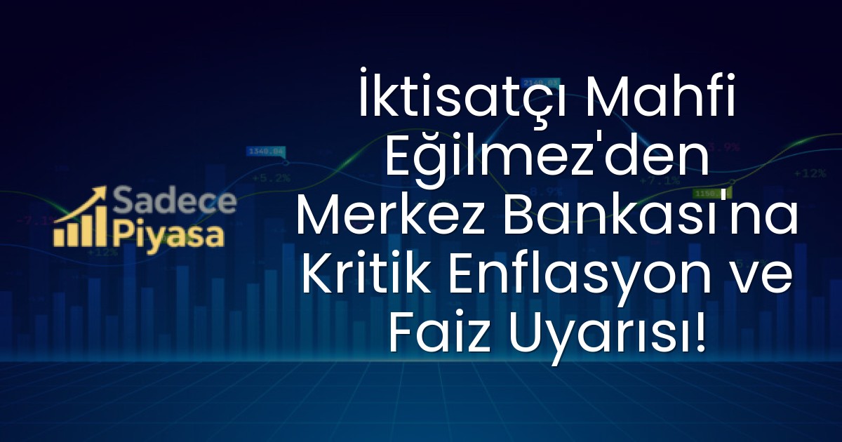 İktisatçı Mahfi Eğilmez’den Merkez Bankası’na Kritik Enflasyon ve Faiz Uyarısı!