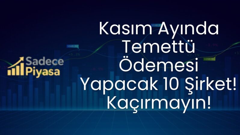 Kasım Ayında Temettü Ödemesi Yapacak 10 Şirket! Kaçırmayın!