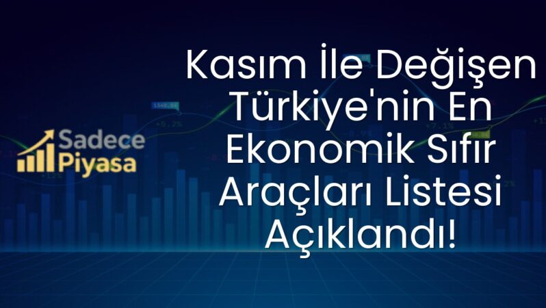 Kasım İle Değişen Türkiye’nin En Ekonomik Sıfır Araçları Listesi Açıklandı!