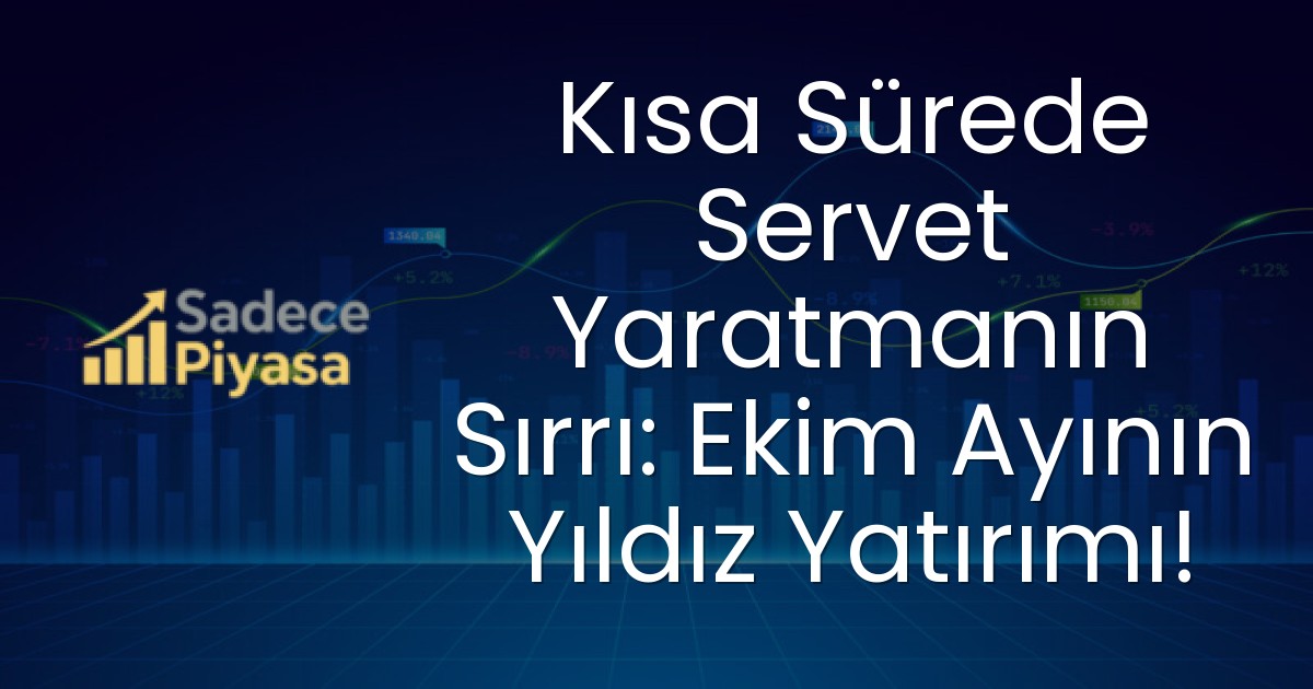 Kısa Sürede Servet Yaratmanın Sırrı: Ekim Ayının Yıldız Yatırımı!