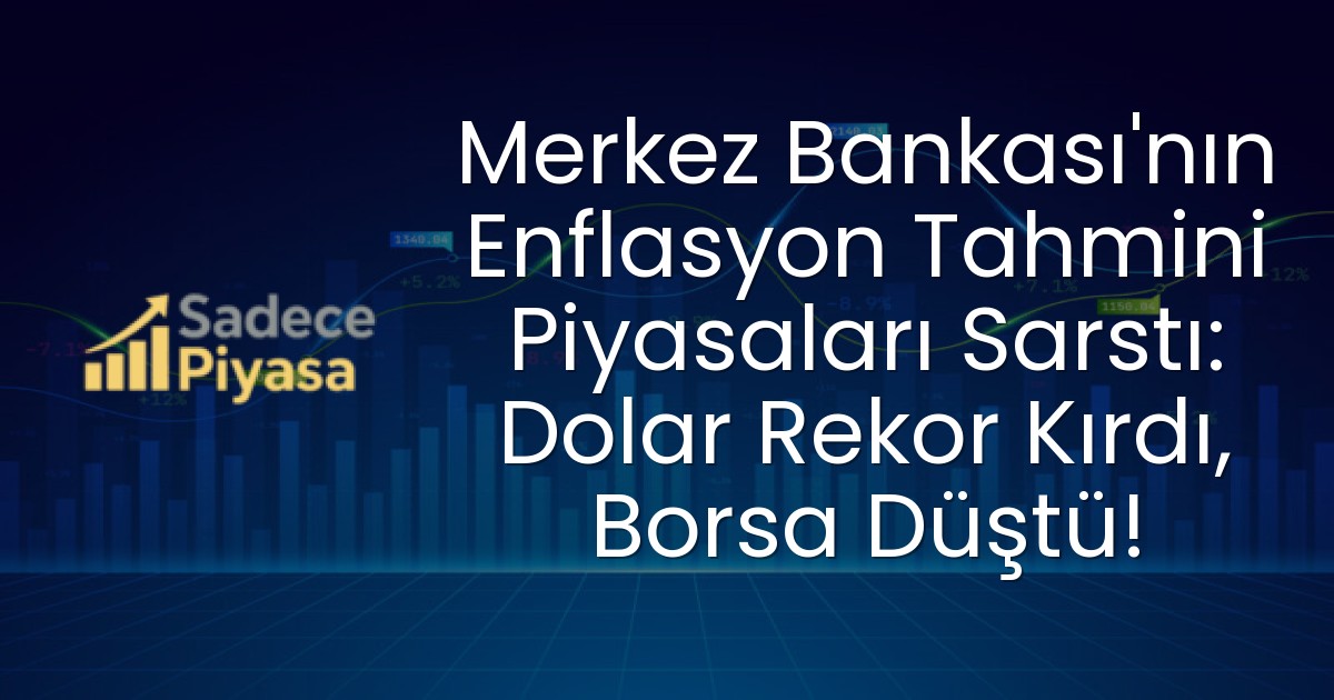 Merkez Bankası’nın Enflasyon Tahmini Piyasaları Sarstı: Dolar Rekor Kırdı, Borsa Düştü!