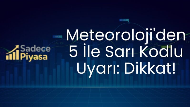 Meteoroloji’den 5 İle Sarı Kodlu Uyarı: Dikkat!