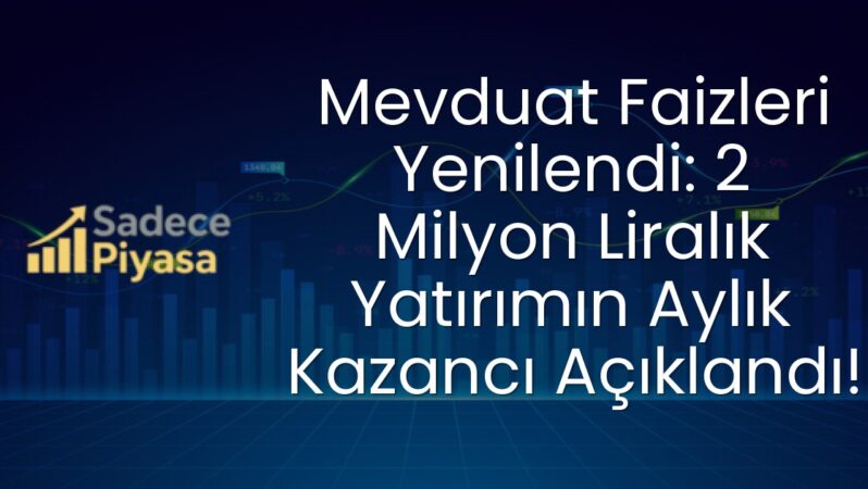 Mevduat Faizleri Yenilendi: 2 Milyon Liralık Yatırımın Aylık Kazancı Açıklandı!