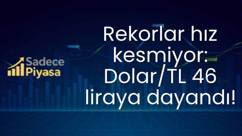 Rekorlar hız kesmiyor: Dolar/TL 46 liraya dayandı!
