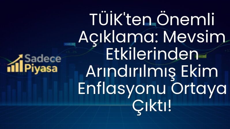 TÜİK’ten Önemli Açıklama: Mevsim Etkilerinden Arındırılmış Ekim Enflasyonu Ortaya Çıktı!