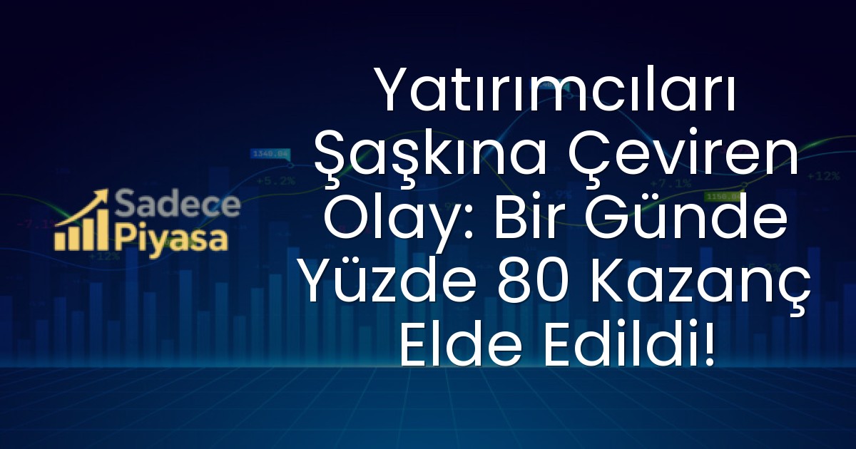 Yatırımcıları Şaşkına Çeviren Olay: Bir Günde Yüzde 80 Kazanç Elde Edildi!
